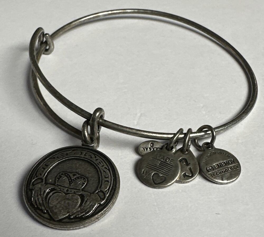 Alex & Ani Silver Tone Claddagh Expandable Bracelet